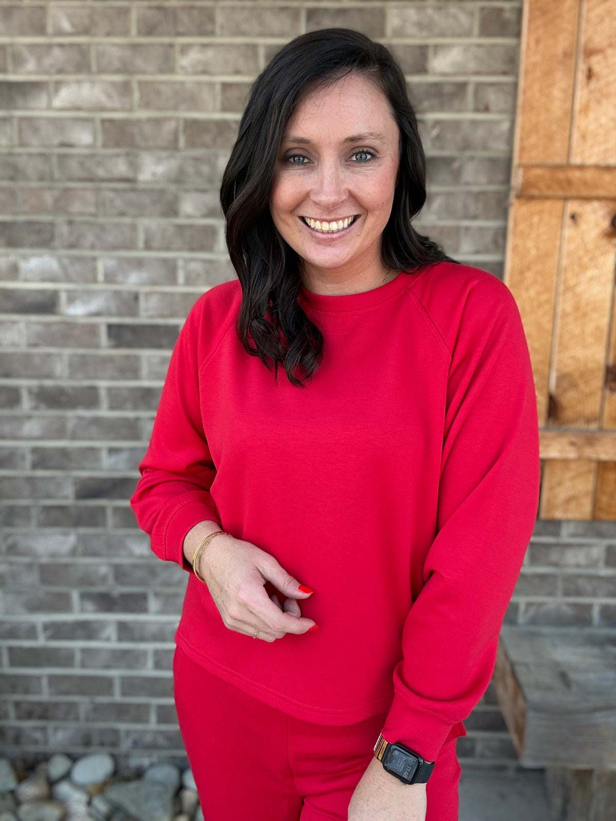 Ruby Scuba Crewneck Pullover & Pants Set by Zenana