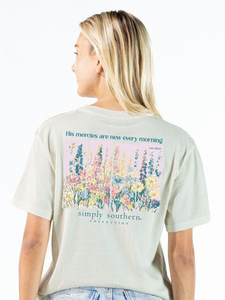 His Mercies Are New Every Morning Floral Tee by Simply Southern