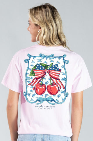 Cherry Bow Graphic Tee by Simply Southern