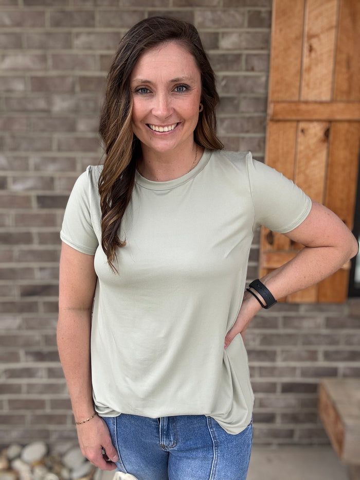 Sage Butter Soft Short Sleeve Tee
