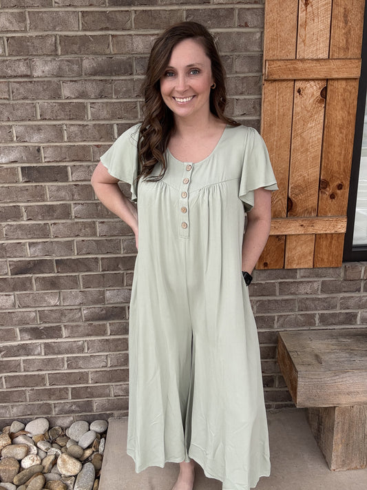 Sage Woven Jumpsuit by Easel