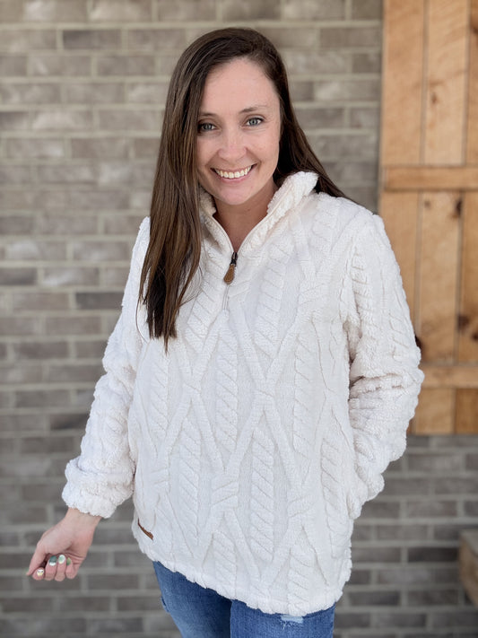 3003- Snow Sherpa Pullover by Simply Southern