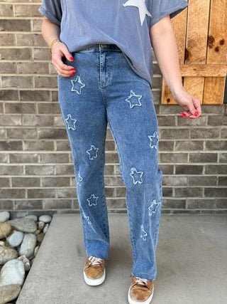 Star Patch Pants by Simply Southern