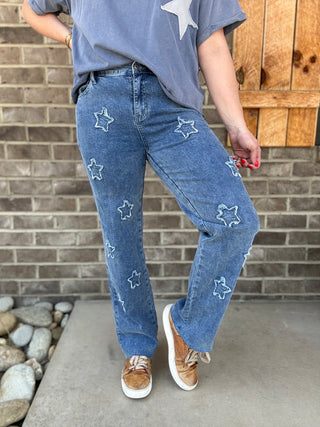 Star Patch Pants by Simply Southern