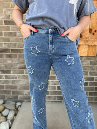 Star Patch Pants by Simply Southern