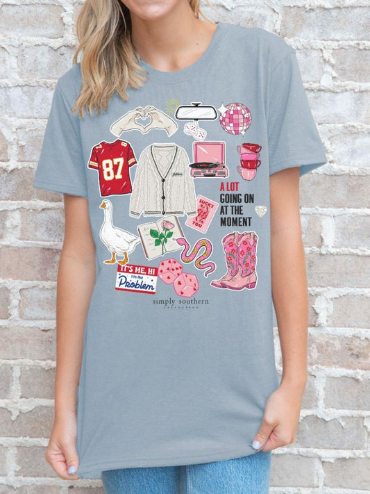 8471- A Lot Going On At The Moment Sticket Short Sleeve Simply Southern T-Shirt