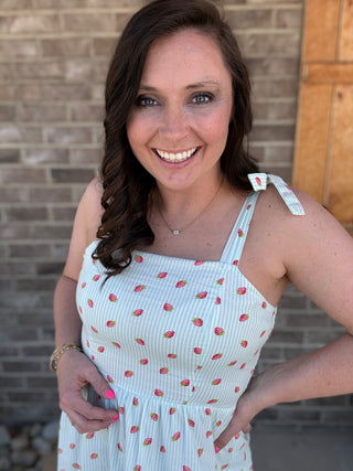 Strawberry Stripe Maxi Dress by Simply Southern