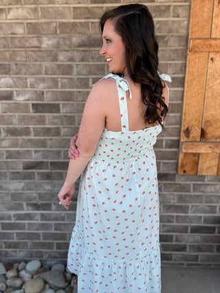 Strawberry Stripe Maxi Dress by Simply Southern