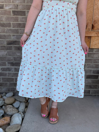 Strawberry Stripe Maxi Dress by Simply Southern