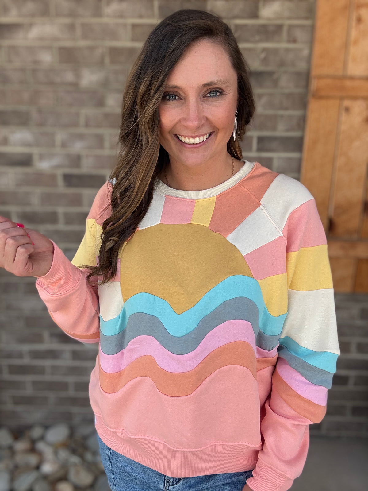 Sunset Waves Pullover by Simply Southern