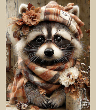 Sweater Weather Racoon Graphic Tee - Indigo Blue Preorder
