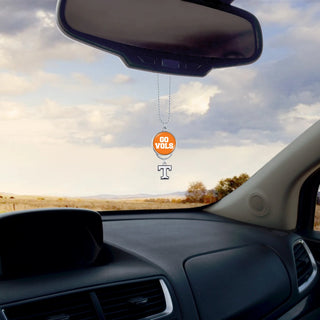 University of Tennessee Volunteers Rearview Mirror Charm with Silver Logo