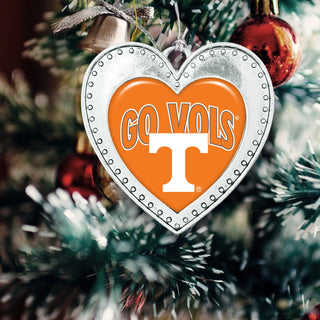 University of Tennessee Volunteers Heart Christmas Ornament