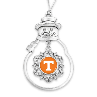 University of Tennessee Volunteers Snowman with Hanging Charm Christmas Ornament