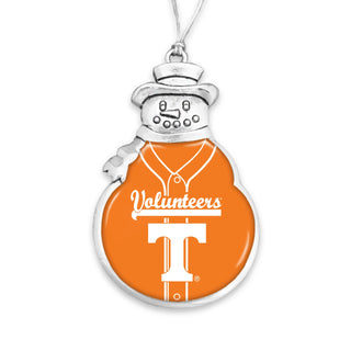 University of Tennessee Volunteers Snowman with Baseball Jersey Christmas Ornament
