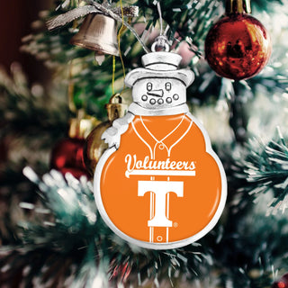 University of Tennessee Volunteers Snowman with Baseball Jersey Christmas Ornament