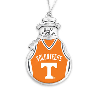 University of Tennessee Volunteers Snowman with Basketball Jersey Christmas Ornament