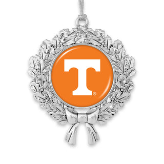 University of Tennessee Volunteers Christmas Wreath with Team Logo Ornament