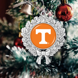 University of Tennessee Volunteers Christmas Wreath with Team Logo Ornament