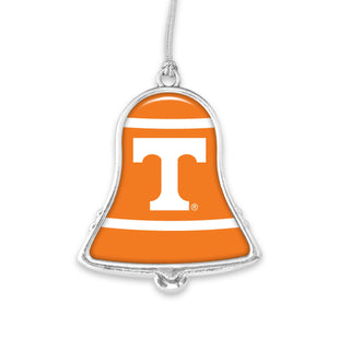 University of Tennessee Volunteers Bell with Team Logo Stripes Christmas Ornament
