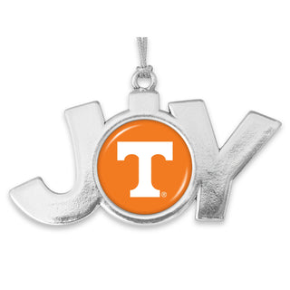 University of Tennessee Volunteers Joy with Team Logo Christmas Ornament