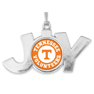 University of Tennessee Volunteers Joy with Circle Team Logo Christmas Ornament