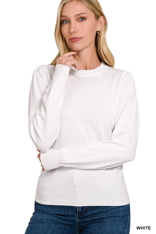 3237- White Long Sleeve Sweater *TN COLLECTION*