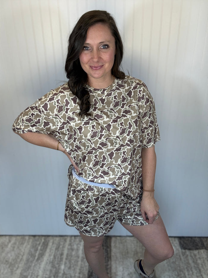Tee Boxer Short Set in Duck Camo by birdie