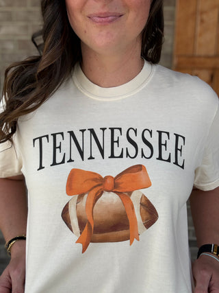 Tennessee Football Tee with Orange Bow * TN COLLECTION*