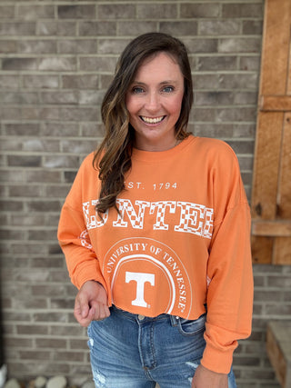 Tennessee Phipps Split Cropped Long Sleeve *TN COLLECTION*