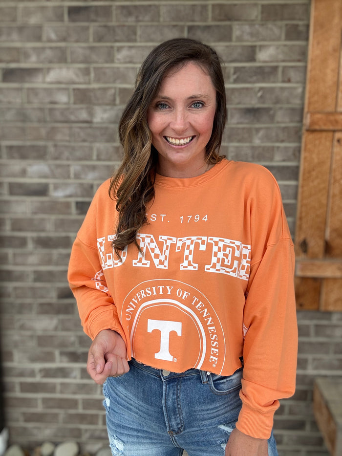 Tennessee Phipps Split Cropped Long Sleeve *TN COLLECTION*