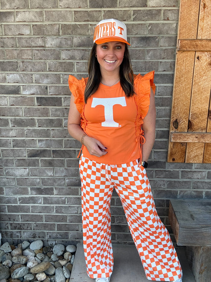 Tennessee Sequin Ruffle Sleeve Pullover Top *TN COLLECTION*