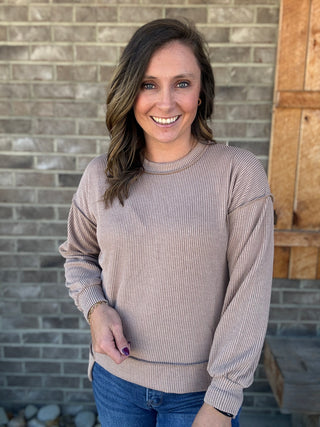 The Amber Ribbed Top by Simply Southern