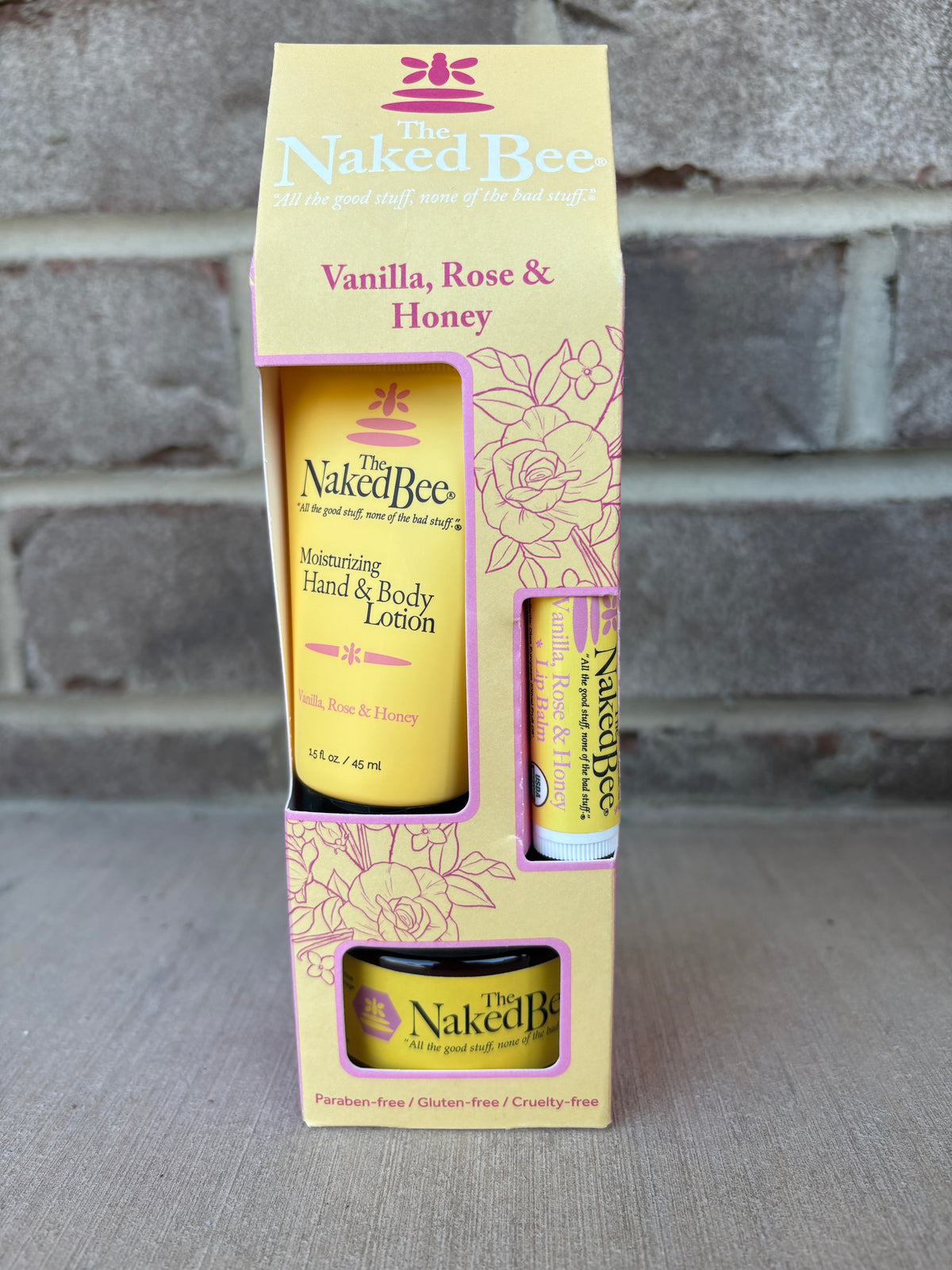 The Naked Bee Gift Collection Vanilla Rose Honey