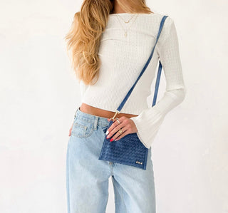 Veda Woven Crossbody and Clutch Bag-Crossbody Bag-Pretty Simple