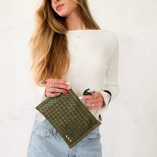 Veda Woven Crossbody and Clutch Bag-Crossbody Bag-Pretty Simple