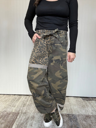 Wild Mix Camo & Leopard Jogger Pants by POL