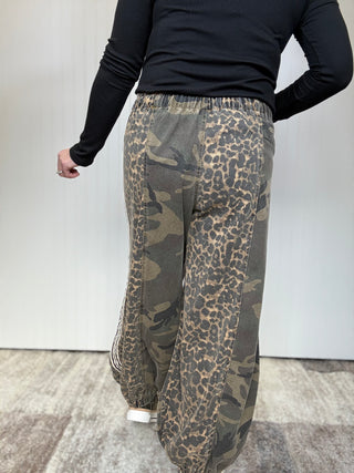 Wild Mix Camo & Leopard Jogger Pants by POL