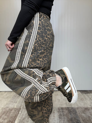Wild Mix Camo & Leopard Jogger Pants by POL