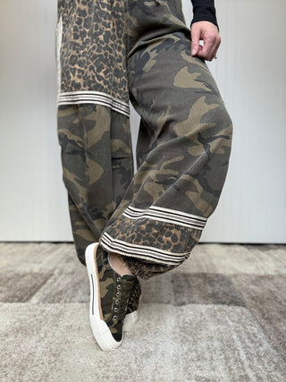 Wild Mix Camo & Leopard Jogger Pants by POL