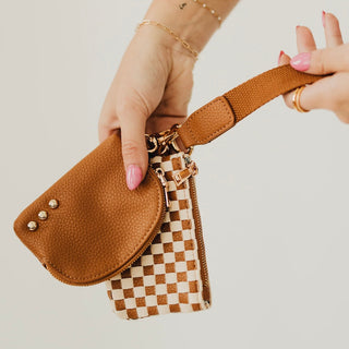 Wonderlust Woven Dual Pouch Wristlet Wholesale - NEW COLOR!-Wristlet-Pretty Simple