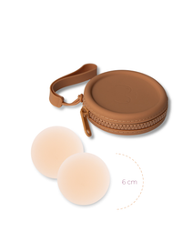 Silicone Travel Case + x1 Pair of "Headlight Hiders": Dusty Pink / 8cm / Light Tint