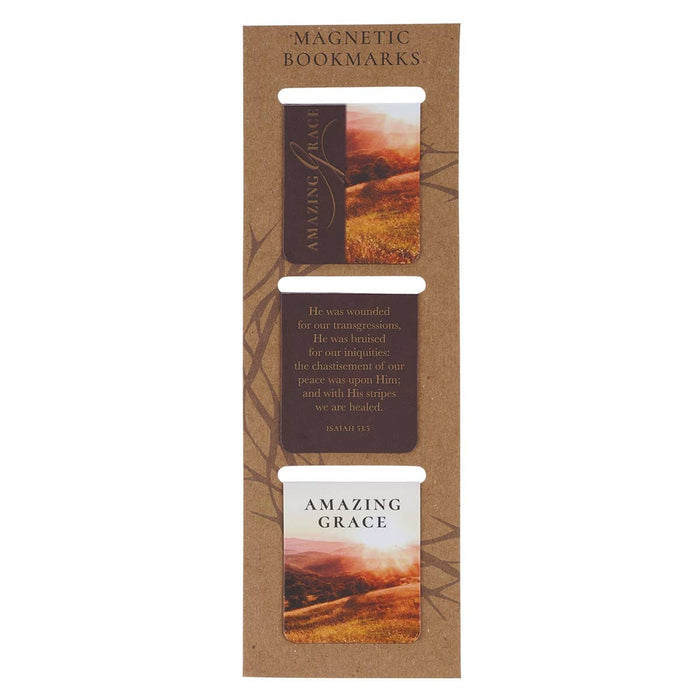 Magnetic Bookmark Set Crown of Thorns/Amazing Grace Isa 53:5