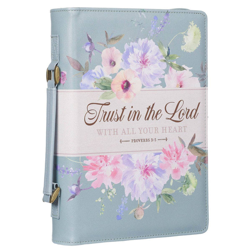 Bible Cover Fashion Teal Trust Prov. 3:5: Large