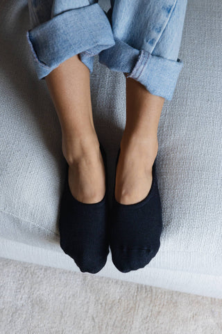 No-Show Liner Socks - Solid Black