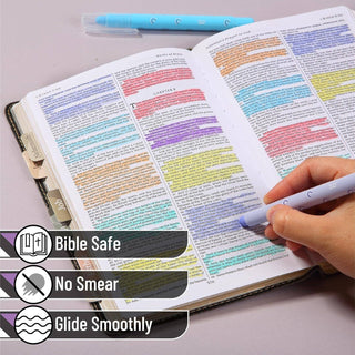 Bible Gel Highlighters 8 Pack No Bleed