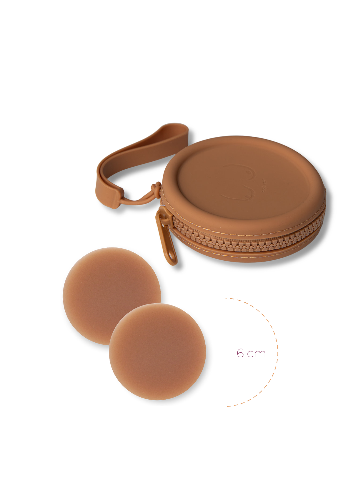 Silicone Travel Case + x1 Pair of "Headlight Hiders": Dusty Pink / 8cm / Light Tint