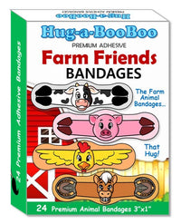 Friendly Farm Animal Hugging Bandages - 24ct Box