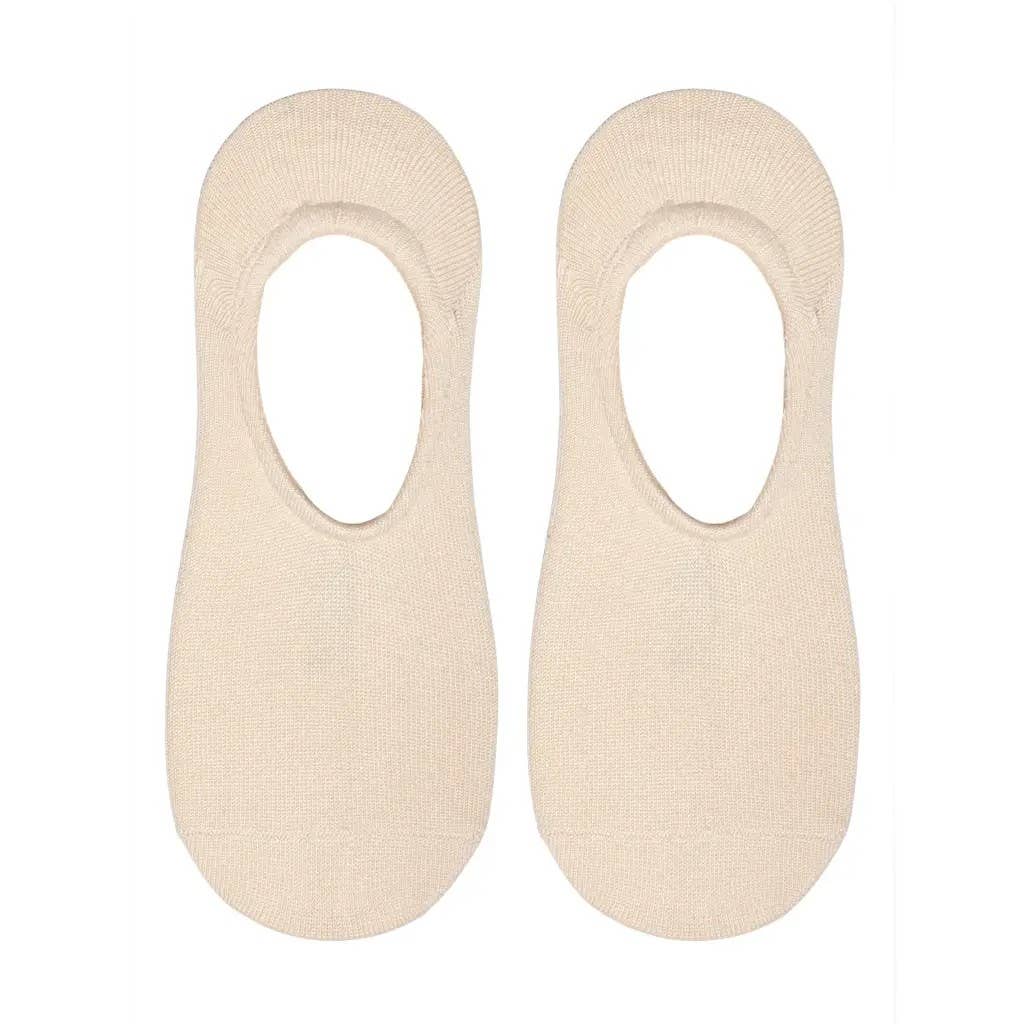 No-Show Liner Socks - Solid Beige / Nude