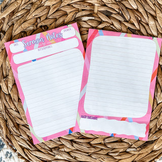 Bright Sermon Notes Double-Sided 5x7 Notepad=